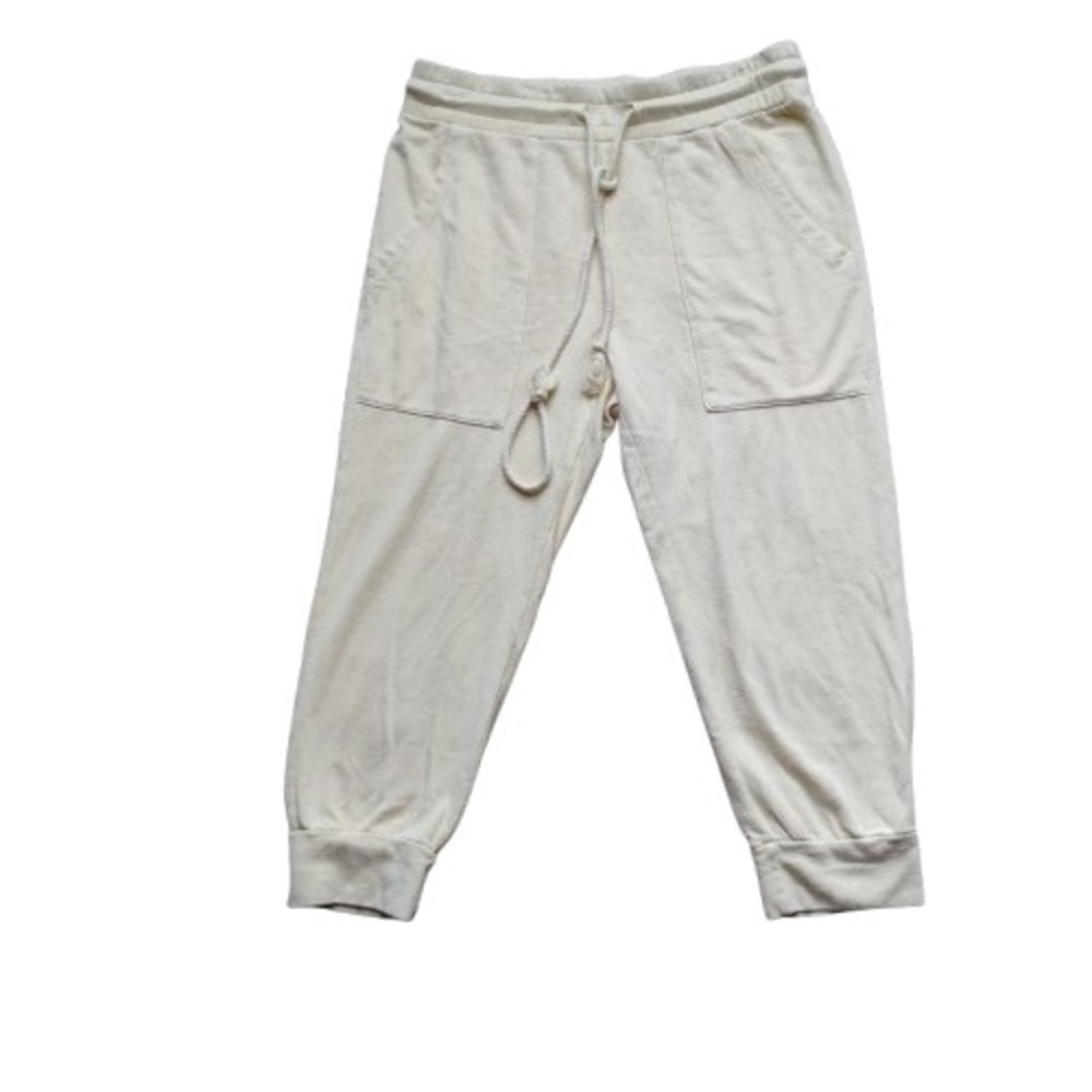 NWOT Free People Movement Butter Yellow Cropped Jogger Sweatpants Small